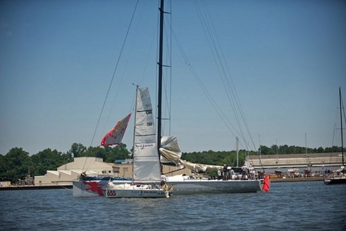 Sizing up Beau Geste © Diane Reid http://www.onegirlsoceanchallenge.com/